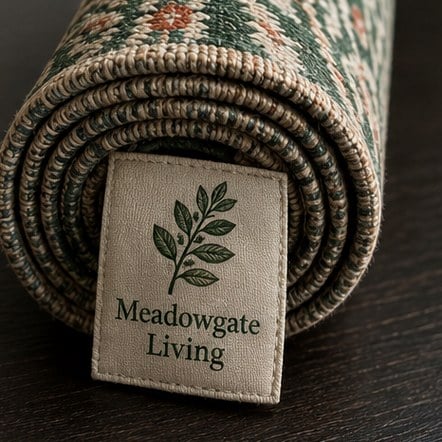Area rugs with logo printing