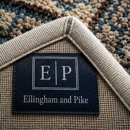 Branded area rugs with logo